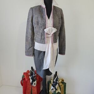 CoCoCHANEL Styl CLASSIC HAUTE COUTURE Inspired bebe Pink SUEDE LEATHER & TWEED